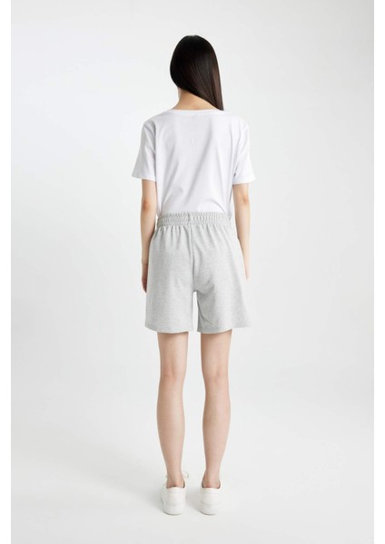Regular Fit Normal Bel Düz Paça Basic Düz Bermuda Şort U4570AZ24HS