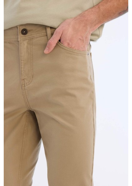 Yazlık Gabardin Chino Kanvas Pantolon Slim Fit Dar Kesim Dar Paça Cepli B2089AX25SP