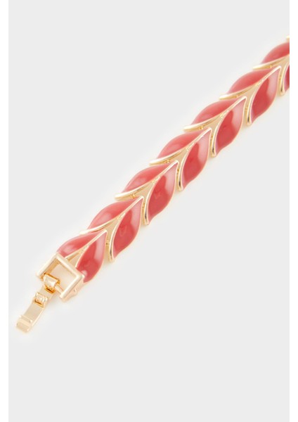 Kadın Kırmızı Desenli Gold Bileklik E4046AXNS fiyatları