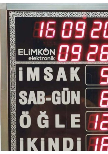 Namaz Vakitlerini Gösteren Uzaktan Kumanda ile Kontrol Edilen Dijital Camii Imsakiye Vakitmatik