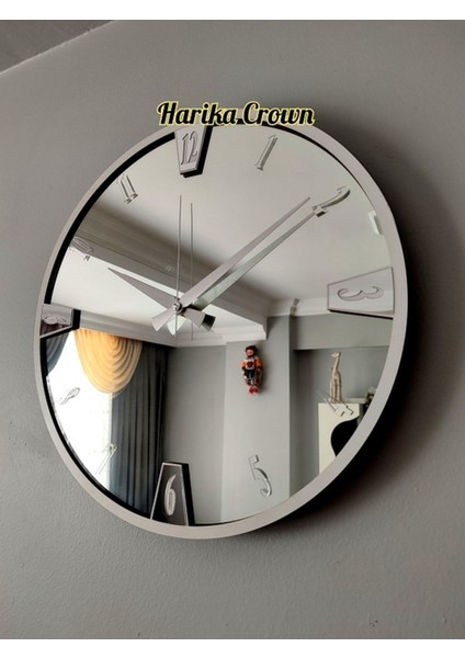 Gerçek Aynalı Dekoratif Duvar Saati (40 Cm)