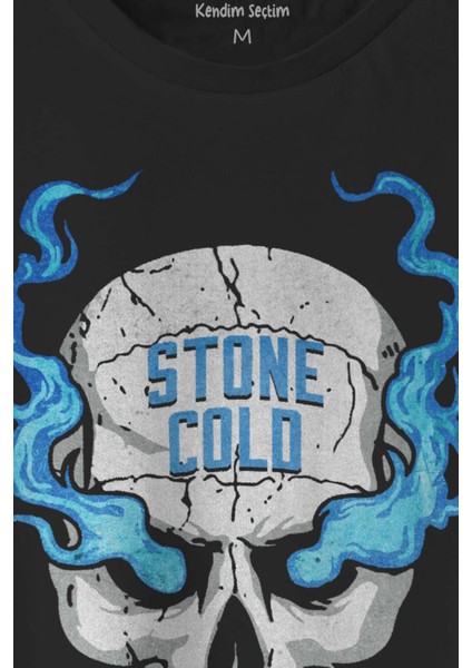 Siyah Tişört Stone Cold Wwe Fight Gym Spor Dövüş Baskılı Erkek T-Shirt Kısa Kollu fiyatları