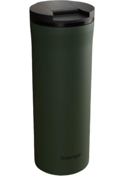 2 Go Paslanmaz Çelik Termos Bardak 400 ml Trl Mug Green ST-204