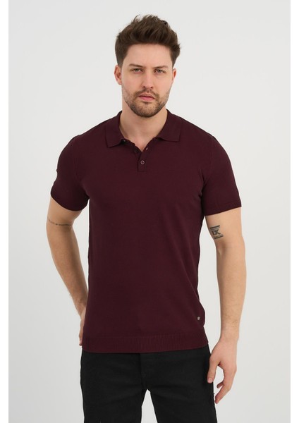 Polo Yaka Düğmeli Triko T-Shirt (50024)