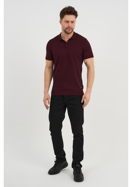 Polo Yaka Düğmeli Triko T-Shirt (50024) fiyatları