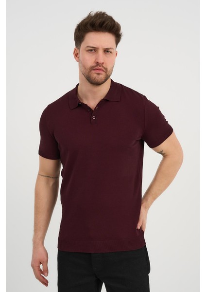 Polo Yaka Düğmeli Triko T-Shirt (50024) indirimleri