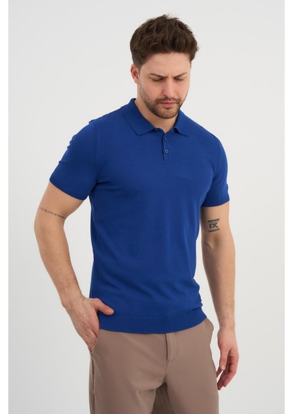 Polo Yaka Düğmeli Triko T-Shirt (50024) fırsatları