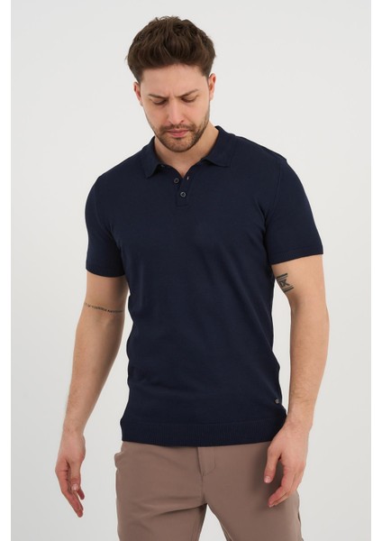 Polo Yaka Düğmeli Triko T-Shirt (50024) modelleri