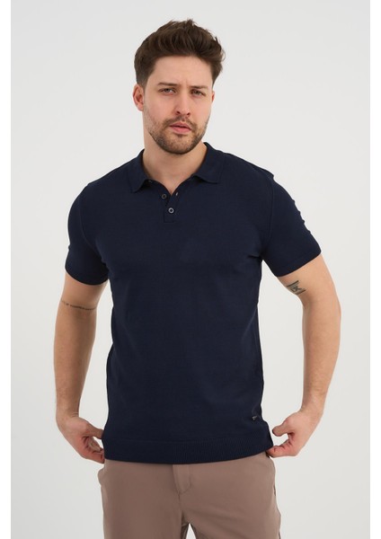 Polo Yaka Düğmeli Triko T-Shirt (50024) indirimleri