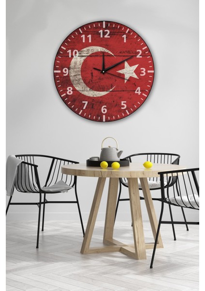 Retro Tasarımlı Duvar Saati 40X40CM