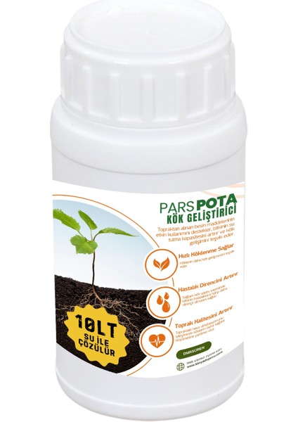 Pota Çiçek ve Bitki Kök Geliştirici Sıvı 50 ml (10 Litre Su İçin)