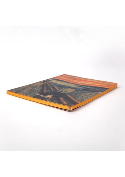 The Scream, Edward Munch 1893, Vintage Defter Ix, Çizgisiz, 96 Sayfa, Iplik Dikiş, Esnek Kapak, Yaldızlı Oval Kenar, Tuval Doku, 90 Gram, Fildişi Renk, 14,8X21X1CM