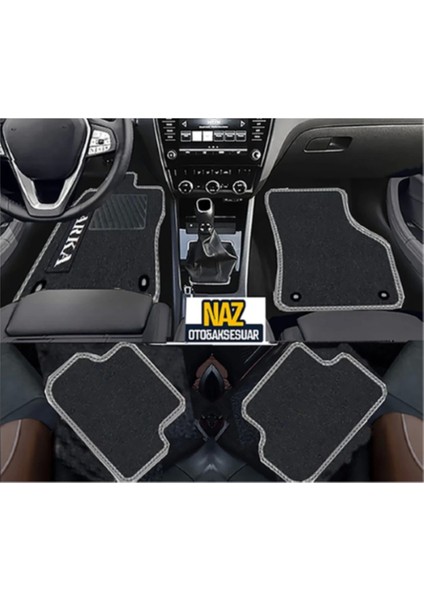 Lancia Ypsilon 2011 ve Sonrası Siyah Halı Gri Kenar Petek Topuk