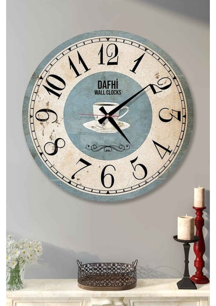 Dafhi Dekoratif Ahşap Duvar Saati 35X35