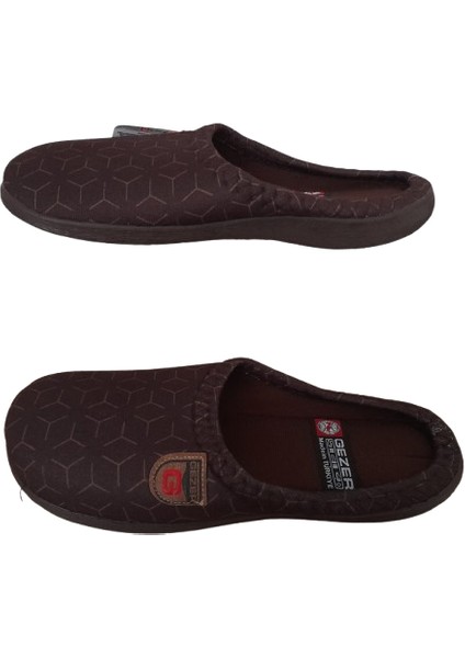 Erkek Kahverengi Çizgili Ortopedik Pvc Taban Ev İçi Günlük Terlik modelleri