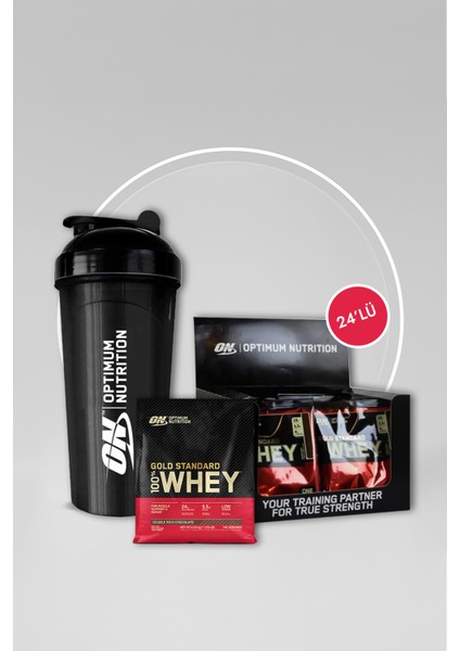 Whey gold Standard Çikolata Aromalı Şase 31 g 1 Servis 24'lü Paket - 2'li Set