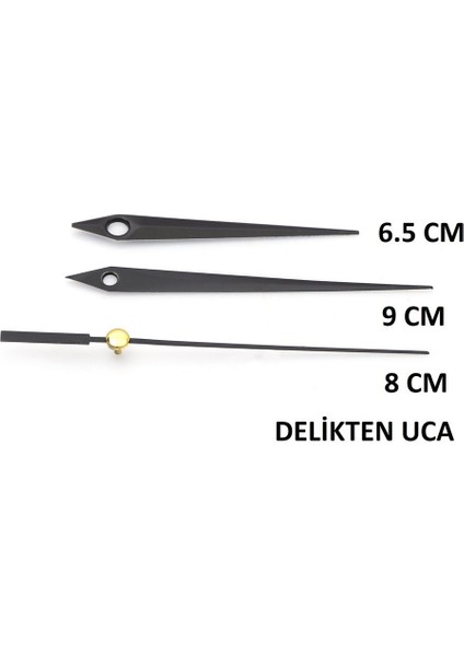 1 Adet Duvar Saati Mekanizması , Askılı , Şaft Uzunluğu 28 mm , Sessiz