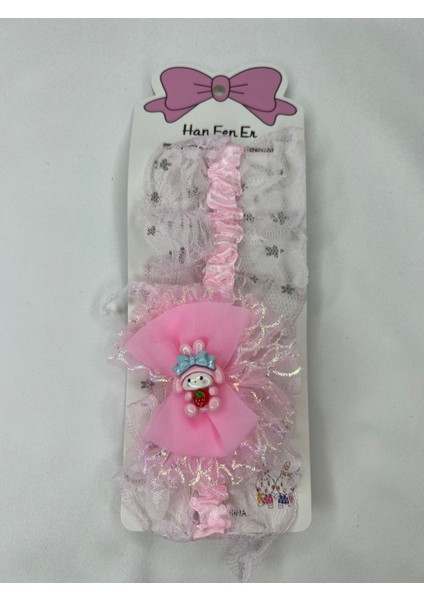 Kız Çoçuk Kromi Figürlü Tül Fiyonklu Bandana - Çoçuk Bandana - Çoçuk Toka - Kromi Kız Toka fırsatları