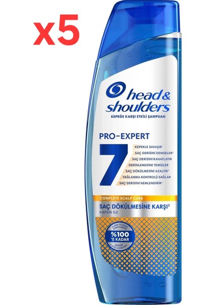 Pro-Expert 7 Kafein ile Sac Dökülmesine Karşı Şampuan 300 ml 5 Adet
