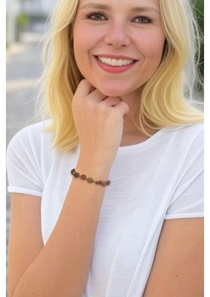 Turuncu Aytaşı Doğal Taş Bileklik Makrome Ayarlı 633-1 Peach Moonstone fiyatları