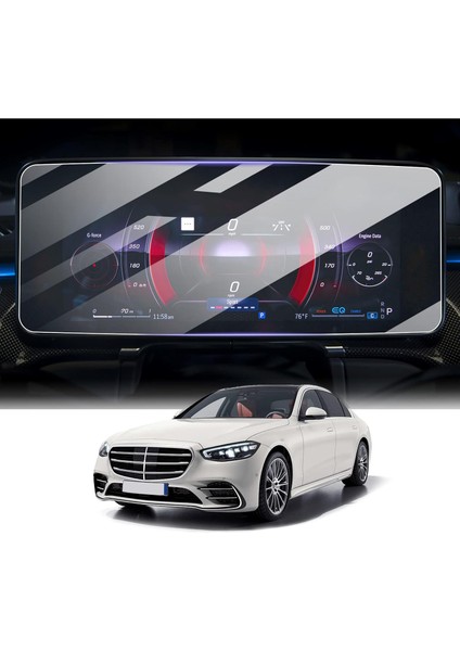 Mercedes S Serisi 2021-2025 Model Direksiyon Arkası Gösterge Panel Uyumlu 9H Nano Ekran Koruyucu