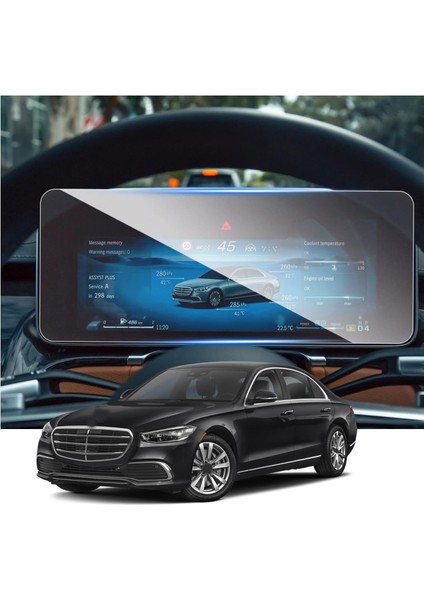 Mercedes S Serisi 2021-2025 Tüm Ekranlar ve Klima Ünitesi 6 Parça Set Uyumlu 9H Nano Ekran Koruyucu