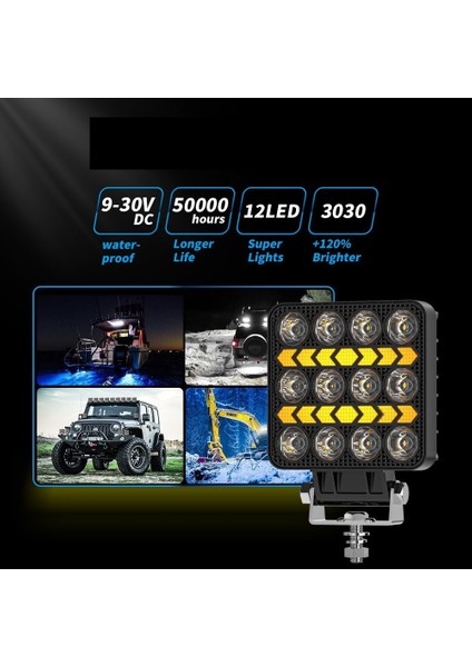 Off Road Çalışma Lambası ve Sis Farı 4 Inç Selamlamalı Çakar Ikaz Gündüz LED Drl 2 Mod 12/24 V fırsatları