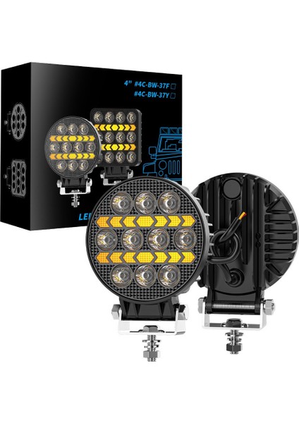 Off Road Çalışma Lambası ve Sis Farı 4 Inç Selamlamalı Çakar Ikaz Gündüz LED Drl 2 Mod 12/24 V