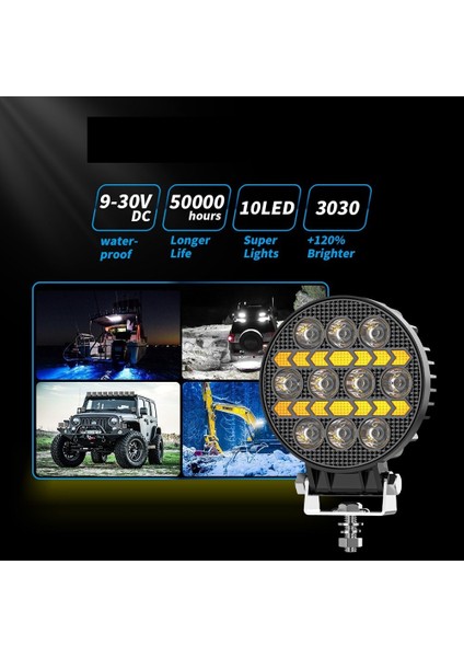 Off Road Çalışma Lambası ve Sis Farı 4 Inç Selamlamalı Çakar Ikaz Gündüz LED Drl 2 Mod 12/24 V fırsatları