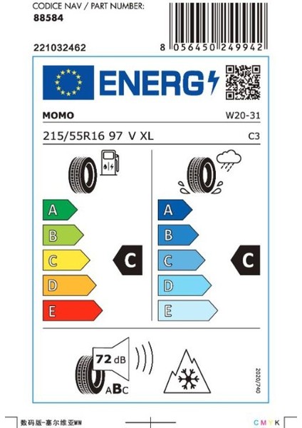 215/55 R16 97V XL North Pole W-20 Oto Kış Lastiği (Üretim Yılı:2025) fırsatları