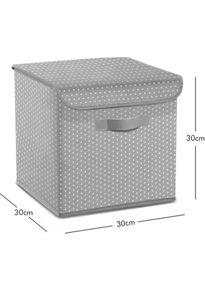 Dolap Içi Çamaşır Oyuncak Düzenleyici Katlanır Kapaklı Saklama Kutusu 30 x 30 x 30 cm fiyatları