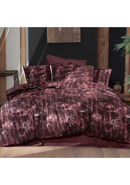 doryana king size (battal boy) pamuk flanel (pazen) nevresim takımı bordo fiyatları