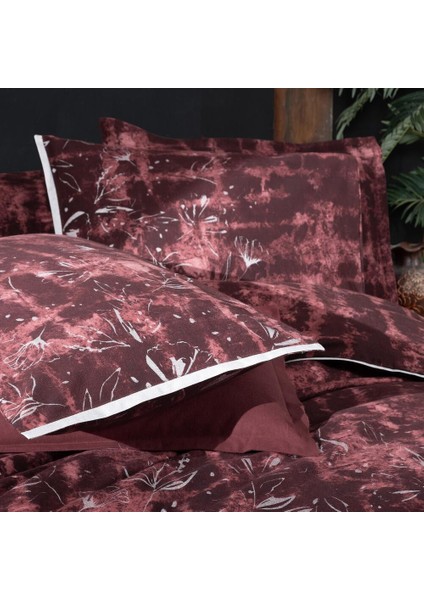 doryana king size (battal boy) pamuk flanel (pazen) nevresim takımı bordo modelleri