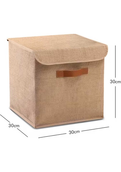 Dolap Içi Çamaşır Oyuncak Düzenleyici Katlanır Kapaklı Saklama Kutusu 30 x 30 x 30 cm fiyatları