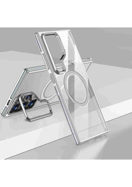 Samsung Galaxy S25 Ultra Uyumlu Standlı Magsafe Kapak