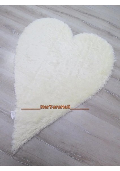 Doğuş Tavşan Tüyü Krem 100 x 140 cm Kalp Şeklinde Halı fiyatları