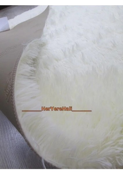 Doğuş Tavşan Tüyü Krem 100 x 140 cm Kalp Şeklinde Halı modelleri