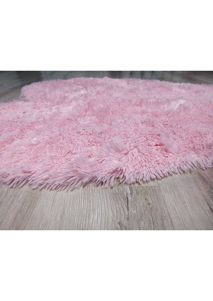 Doğuş Tavşan Tüyü Pembe 100 x 140 cm Kalp Şeklinde Halı fırsatları