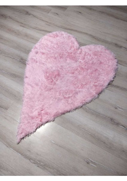 Doğuş Tavşan Tüyü Pembe 100 x 140 cm Kalp Şeklinde Halı indirimleri