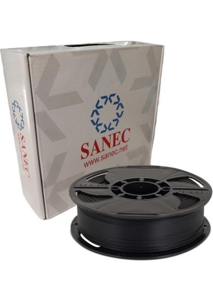 Sanec Filament Petg + 1.75MM 1 kg Plus - Siyah