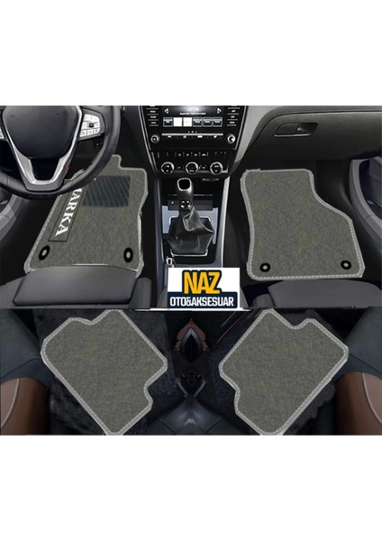 Kia Rio 2011-2017 3.jen Gri Halı Gri Kenar Petek Topuk