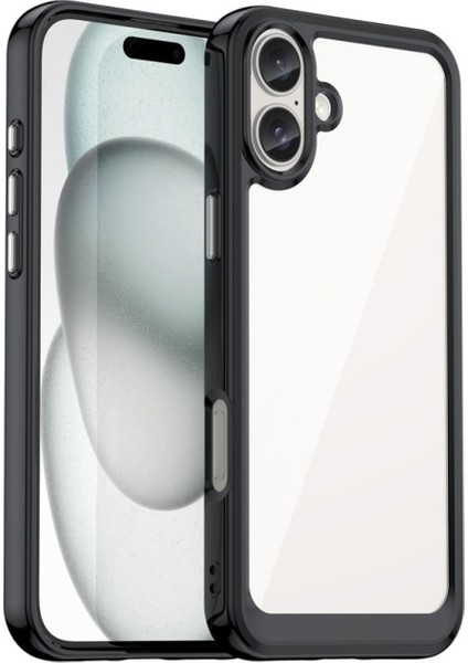 Apple iPhone 16 Shield Serisi Darbeye Dayanıklı Yarı Esnek Plastik Tpu Kılıf - AL8100