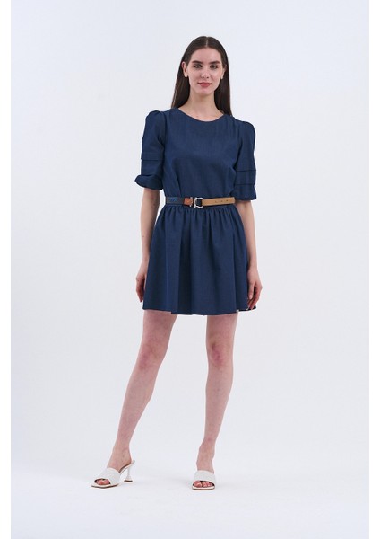 Trend Kadın Rahatlık ve Zarafeti Buluşturan Tasarım Denim Kot Elbise fiyatları