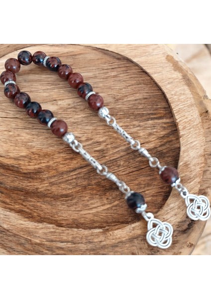 Zaza Tesbih Kızıl Obsidyen Taşı Doğal Taş Sallamalık Tesbih Doğal Taş Tesbih indirimleri