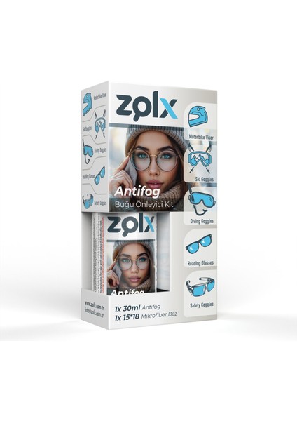 Antifog Buğu Önleyici 30ML+15*18 Temizleme Bezi Motorsiklet Vizörü, Dalış Gözlüğü, Kayak Gözlüğü, İş Güvenliği Gözlüğü, Kitap Gözlüğü Buğu Önleyici Antifog Kit.