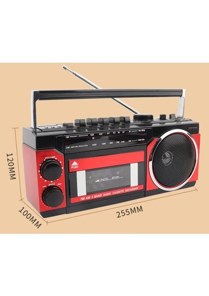 Nostalji Tasarımlı Kaset ve Müzik Çalar PX-250BT Kaset-Bluetooth-Usb-Sd-Fm