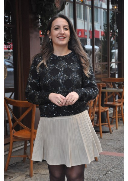 Ithal Lüx Seri Siyah Kazak modelleri