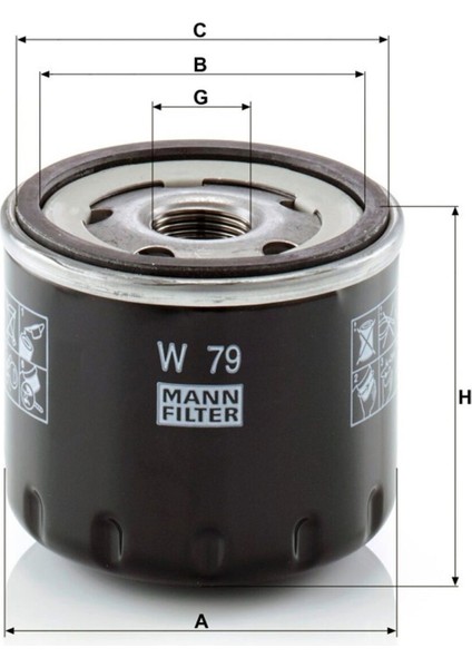 Mann Fılter Yağ Filtresi Renault Megane Iıı Hatchback 2.0 R.s. 06.2014 - ... 1998 Cm3 265 Hp fiyatları