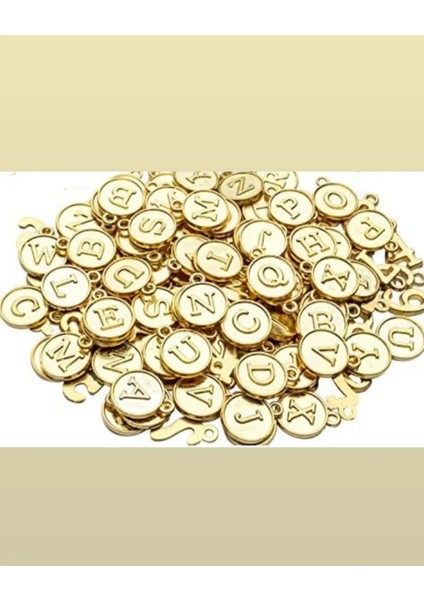 50 Gram Gold Renk Harf Kolye Bileklik Emzik Ucu (120-130 Adet)