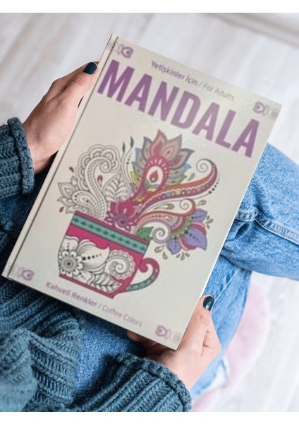 Yetişkinler Için Mandala Kahveli Renkler Seti